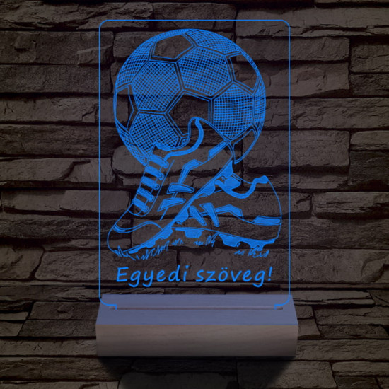 Foci cipő személyre szabott 20 cm fa talppal 7 színű 3D led lámpa