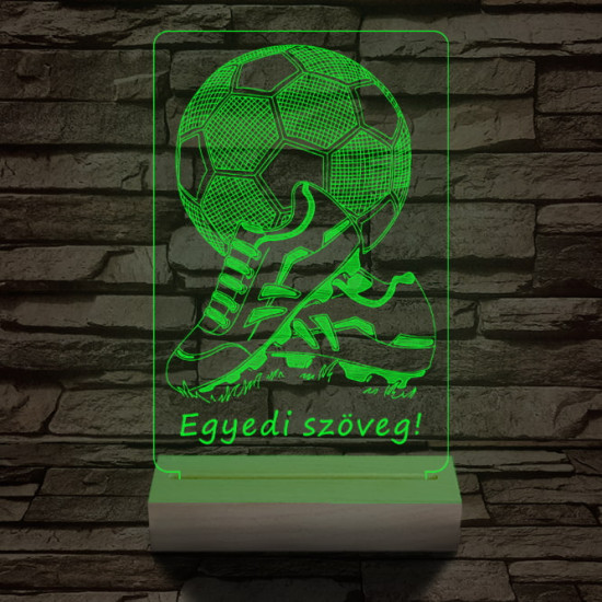 Foci cipő személyre szabott 20 cm fa talppal 7 színű 3D led lámpa