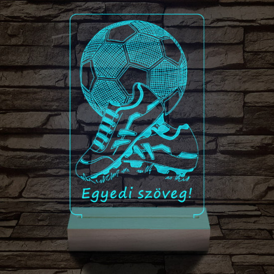 Foci cipő személyre szabott 20 cm fa talppal 7 színű 3D led lámpa