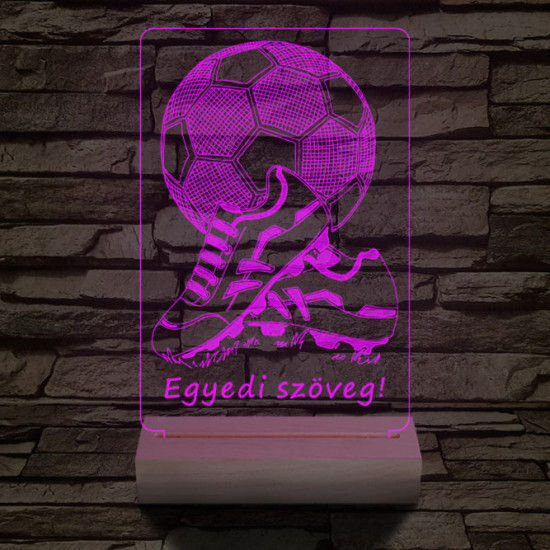 Foci cipő személyre szabott 20 cm fa talppal 7 színű 3D led lámpa