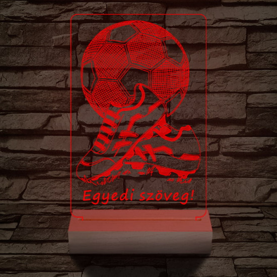 Foci cipő személyre szabott 20 cm fa talppal 7 színű 3D led lámpa