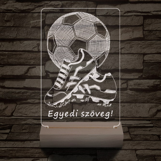 Foci cipő személyre szabott 20 cm fa talppal 7 színű 3D led lámpa