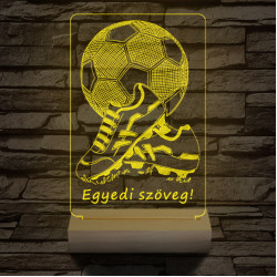 Foci cipő személyre szabott 20 cm fa talppal 7 színű 3D led lámpa
