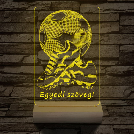 Foci cipő személyre szabott 20 cm fa talppal 7 színű 3D led lámpa
