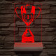 Serleg, Kupa személyre szabott 20 cm fa talppal 7 színű 3D led lámpa