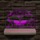BMW I8 egyedi rendszámmal személyre szabott 20 cm fa talppal 7 színű 3D led lámpa