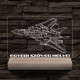 F14 vadászgép személyre szabott 20 cm fa talppal 7 színű 3D led lámpa