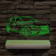 Seat Leon egyedi rendszámmal személyre szabott 20 cm fa talppal 7 színű 3D led lámpa