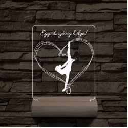 Szertorna személyre szabott 20 cm fa talppal 7 színű 3D led lámpa