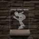 Gyorskorcsolyázó személyre szabott 20 cm fa talppal 7 színű 3D led lámpa