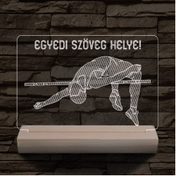 Magasugró személyre szabott 20 cm fa talppal 7 színű 3D led lámpa