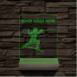 Vívó személyre szabott 20 cm fa talppal 7 színű 3D led lámpa
