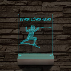 Vívó személyre szabott 20 cm fa talppal 7 színű 3D led lámpa