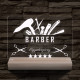 Barber személyre szabott 20 cm fa talppal 7 színű 3D led lámpa