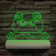 Gamer Játékos személyre szabott 20 cm fa talppal 7 színű 3D led lámpa
