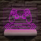 Gamer Játékos személyre szabott 20 cm fa talppal 7 színű 3D led lámpa