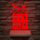 Babaköszöntő személyre szabott 20 cm fa talppal 7 színű 3D led lámpa