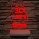 Egyedi logó gravírozása fatalppal 7 színű 3D led lámpa