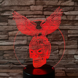 Sas-Koponya  7 színű 3D led lámpa