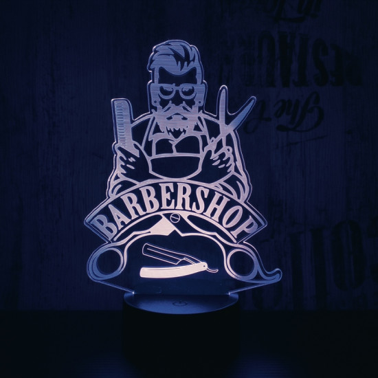 Borbély 3D 7 színű led lámpa