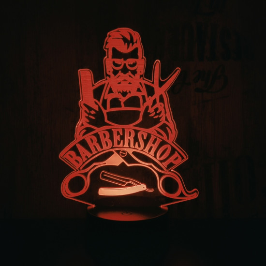 Borbély 3D 7 színű led lámpa