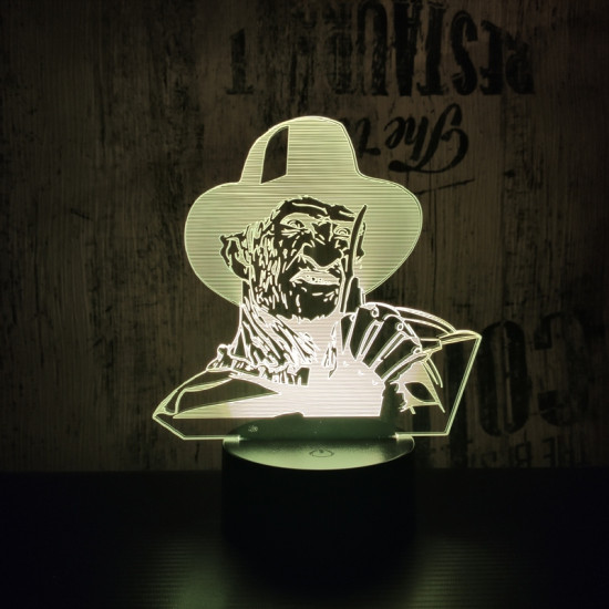 Freddy Krueger 7 színű 3D led lámpa