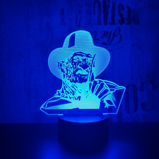 Freddy Krueger 7 színű 3D led lámpa