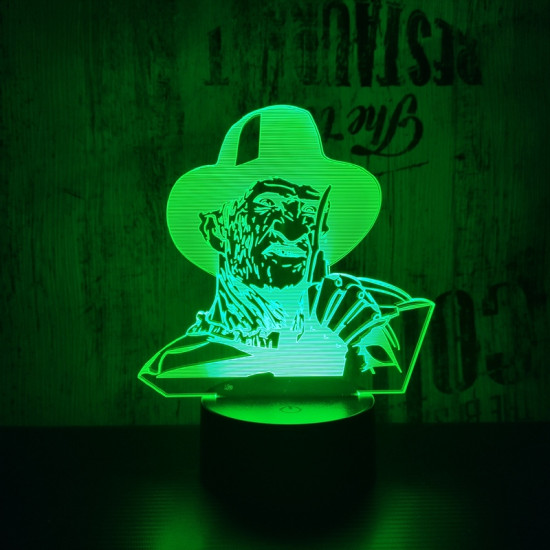 Freddy Krueger 7 színű 3D led lámpa