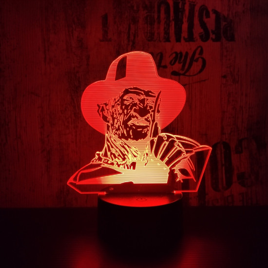 Freddy Krueger 7 színű 3D led lámpa