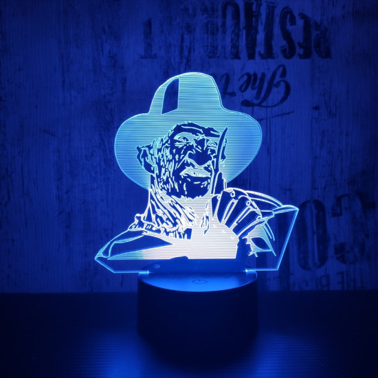 Freddy Krueger 7 színű 3D led lámpa