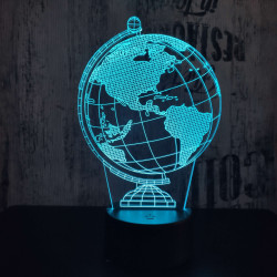 Földgömb 3D led lámpa