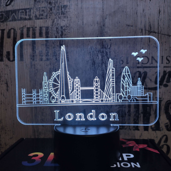 London 7 színű 3D led lámpa