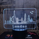 London 7 színű 3D led lámpa