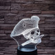 Kalózfej 7 színű 3D led lámpa