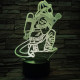Tűzoltó  7 színű 3D led lámpa