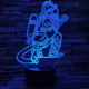 Tűzoltó  7 színű 3D led lámpa
