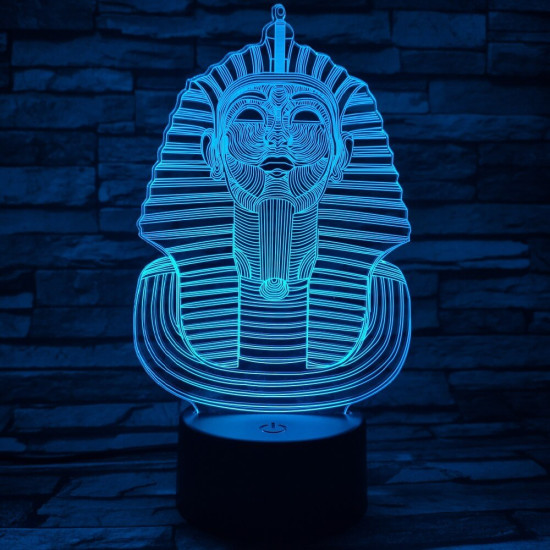 Fáraó 7 színű 3D led lámpa