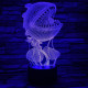 Húsevő növény 7 színű 3D led lámpa