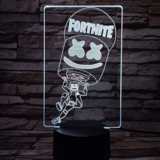 Fortnite 7 színű 3D led lámpa