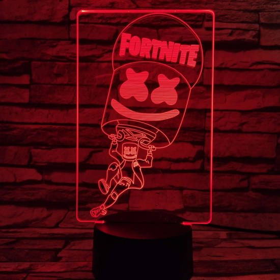 Fortnite 7 színű 3D led lámpa