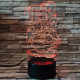 Kávé szerelem 7 színű 3D led lámpa