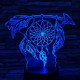 Indián amulett 7 színű 3D led lámpa