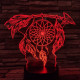 Indián amulett 7 színű 3D led lámpa
