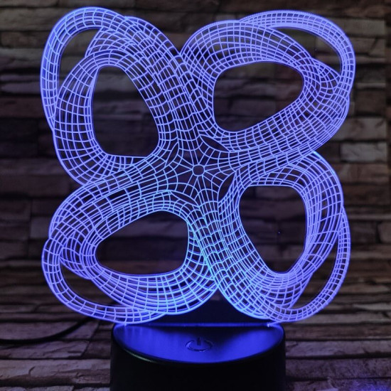 Absztrakt 2 7 színű 3D led lámpa