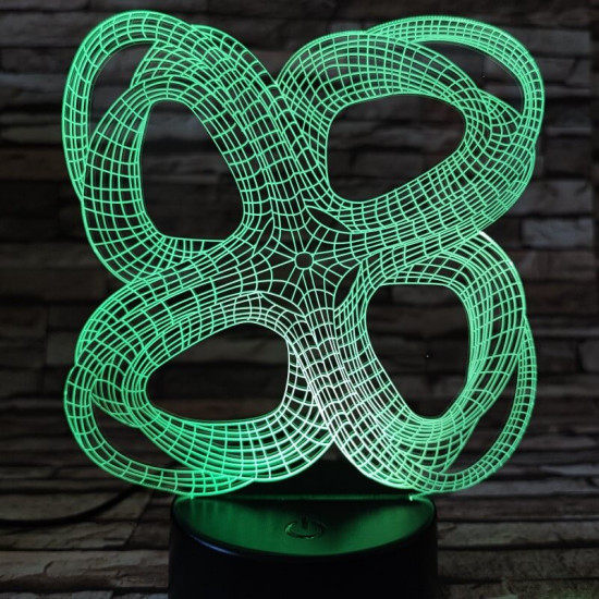 Absztrakt 2 7 színű 3D led lámpa