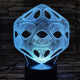 Nonfiguratív 7 színű 3D led lámpa