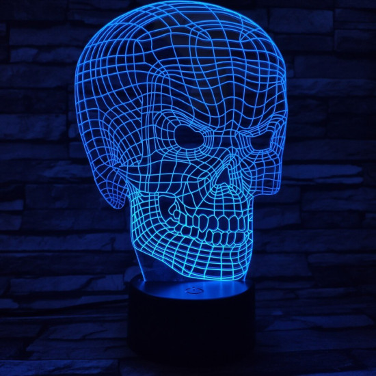 Koponya 3D led lámpa