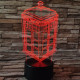 Tardis 7 színű  3D led lámpa