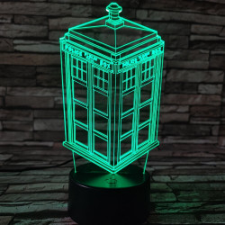 Tardis 7 színű  3D led lámpa
