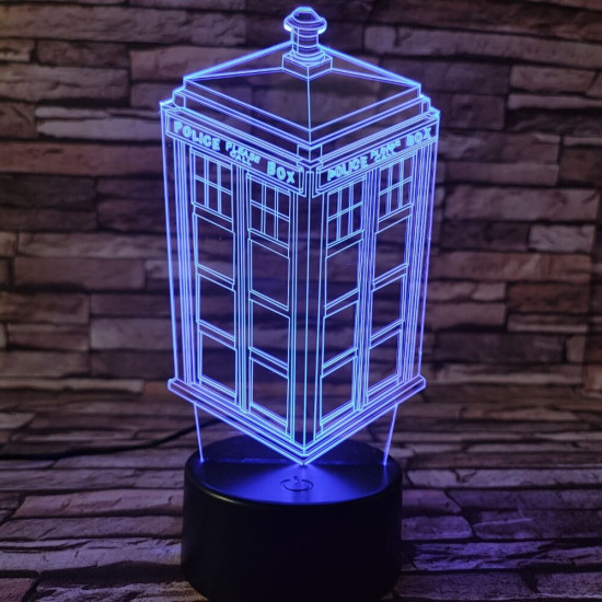 Tardis 7 színű  3D led lámpa